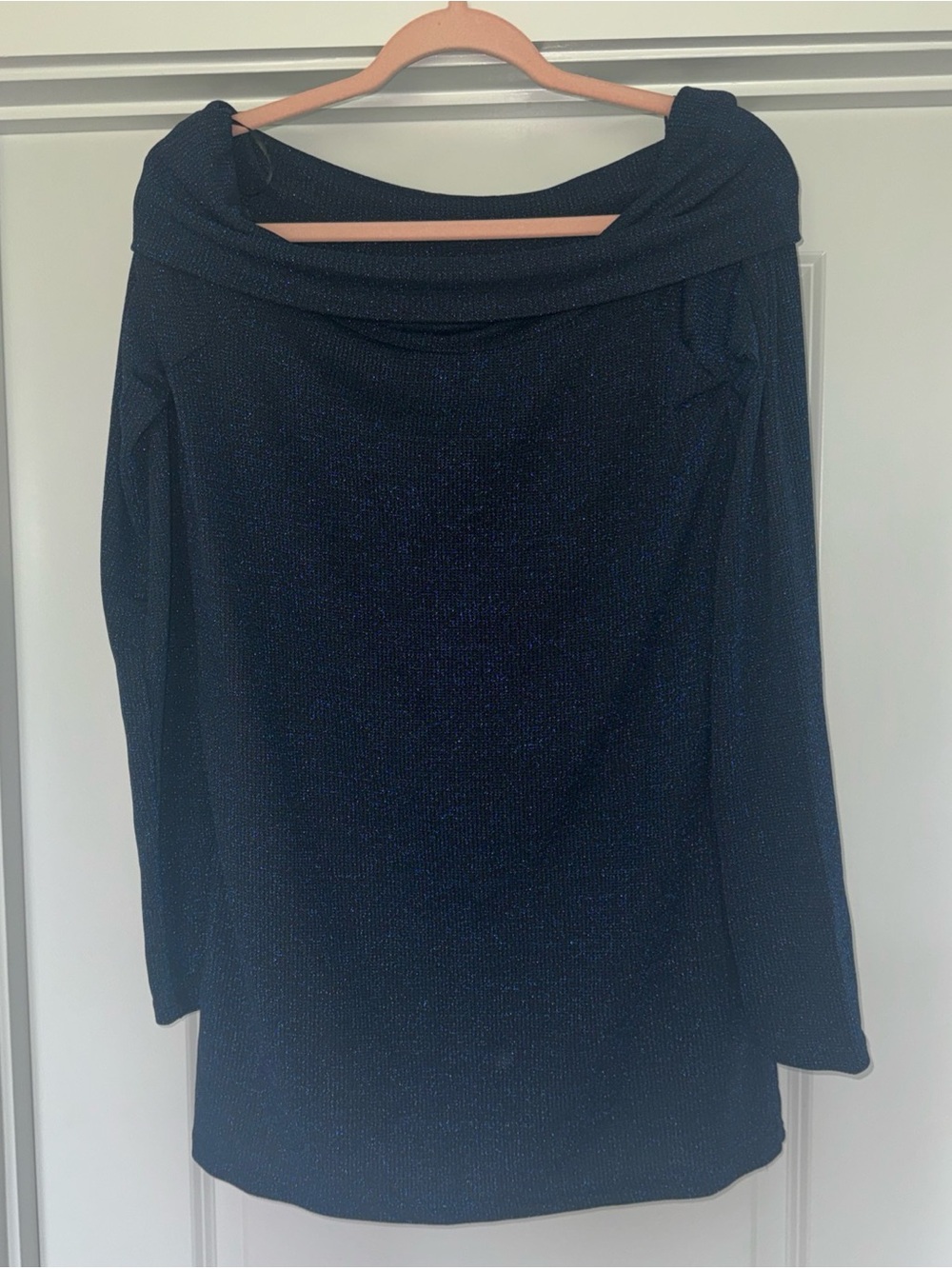 Long Tall Sally Medium Sparkle Navy Off-Shoulder Women's Skirt